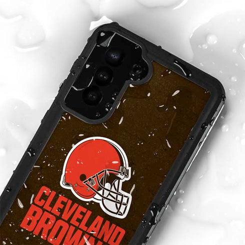 NFL Cleveland Browns Distressed Galaxy S23 Waterproof Case