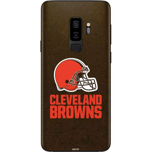 NFL Cleveland Browns Distressed Galaxy S9 Plus Skin