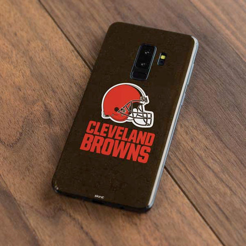 NFL Cleveland Browns Distressed Galaxy S9 Plus Skin