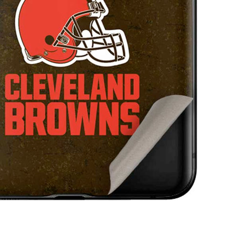 NFL Cleveland Browns Distressed Galaxy Z Flip Skin