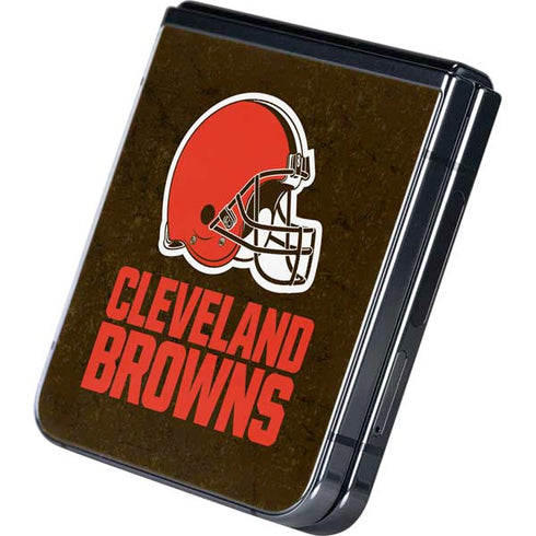 NFL Cleveland Browns Distressed Galaxy Z Flip5 5G Skin