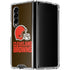 NFL Cleveland Browns Distressed Galaxy Z Fold4 5G Clear Case