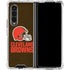 NFL Cleveland Browns Distressed Galaxy Z Fold4 5G Clear Case