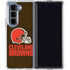 NFL Cleveland Browns Distressed Galaxy Z Fold5 5G Clear Case