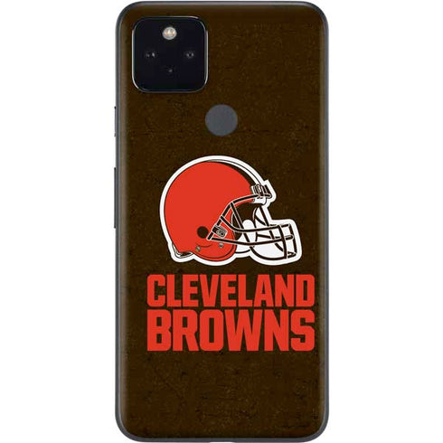 NFL Cleveland Browns Distressed Google Pixel 5a Skin
