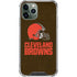 NFL Cleveland Browns Distressed iPhone 11 Pro Max Clear Case