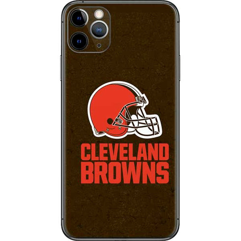 NFL Cleveland Browns Distressed iPhone 11 Pro Max Skin