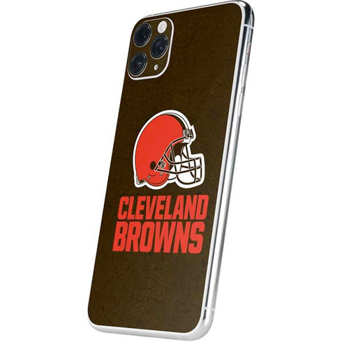 NFL Cleveland Browns Distressed iPhone 11 Pro Max Skin