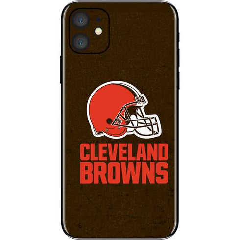NFL Cleveland Browns Distressed iPhone 11 Skin