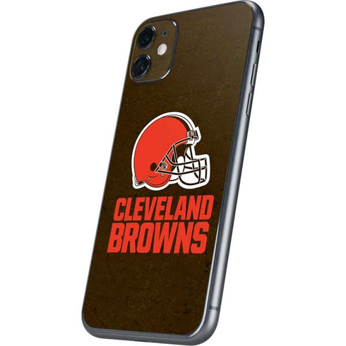 NFL Cleveland Browns Distressed iPhone 11 Skin
