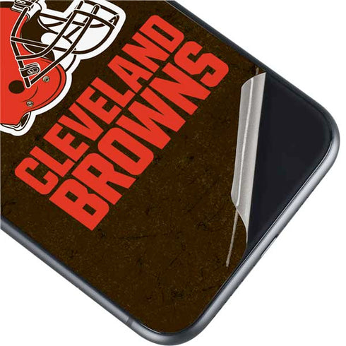 NFL Cleveland Browns Distressed iPhone 11 Skin