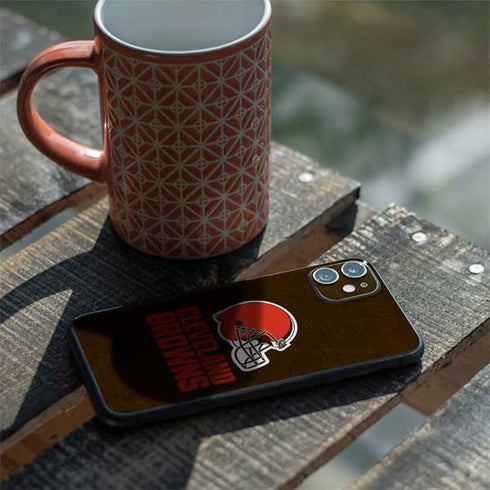 NFL Cleveland Browns Distressed iPhone 11 Skin