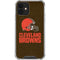 NFL Cleveland Browns Distressed iPhone 12 Clear Case