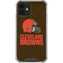 NFL Cleveland Browns Distressed iPhone 12 Clear Case