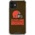 NFL Cleveland Browns Distressed iPhone 12 Mini Clear Case