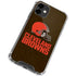 NFL Cleveland Browns Distressed iPhone 12 Mini Clear Case