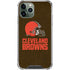 NFL Cleveland Browns Distressed iPhone 12 Pro Clear Case
