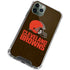 NFL Cleveland Browns Distressed iPhone 12 Pro Clear Case