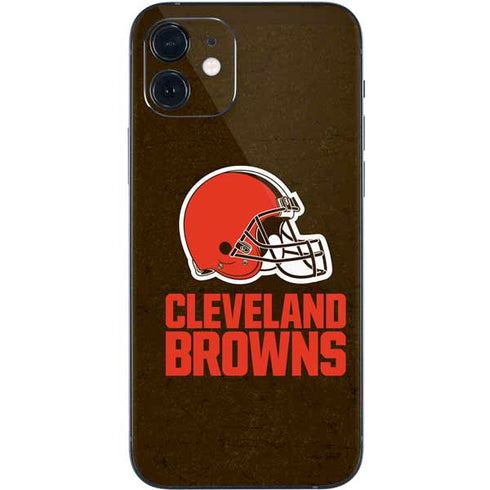 NFL Cleveland Browns Distressed iPhone 12 Skin