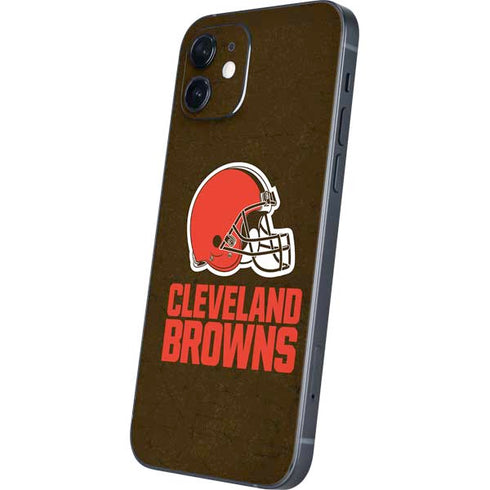 NFL Cleveland Browns Distressed iPhone 12 Skin