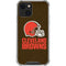NFL Cleveland Browns Distressed iPhone 13 Clear Case