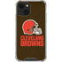 NFL Cleveland Browns Distressed iPhone 13 Clear Case