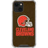 NFL Cleveland Browns Distressed iPhone 13 Mini Clear Case