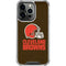 NFL Cleveland Browns Distressed iPhone 13 Pro Clear Case