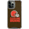 NFL Cleveland Browns Distressed iPhone 14 Pro Max Clear Case