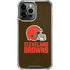 NFL Cleveland Browns Distressed iPhone 14 Pro Max Clear Case