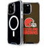 NFL Cleveland Browns Distressed iPhone 15 Pro Max MagSafe Case