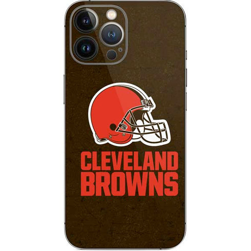NFL Cleveland Browns Distressed iPhone 14 Pro Max Skin
