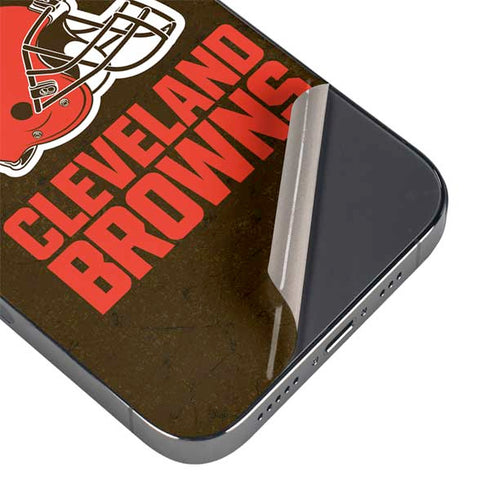 NFL Cleveland Browns Distressed iPhone 14 Pro Max Skin