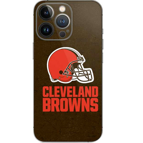 NFL Cleveland Browns Distressed iPhone 14 Pro Skin