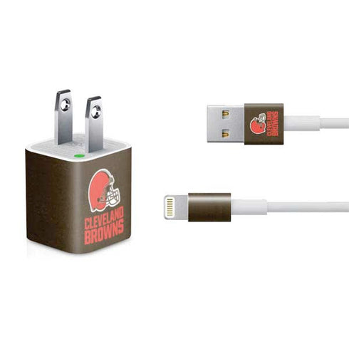 NFL Cleveland Browns Distressed iPhone Charger (5W USB) Skin
