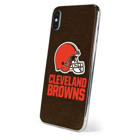 NFL Cleveland Browns Distressed iPhone XS Skin