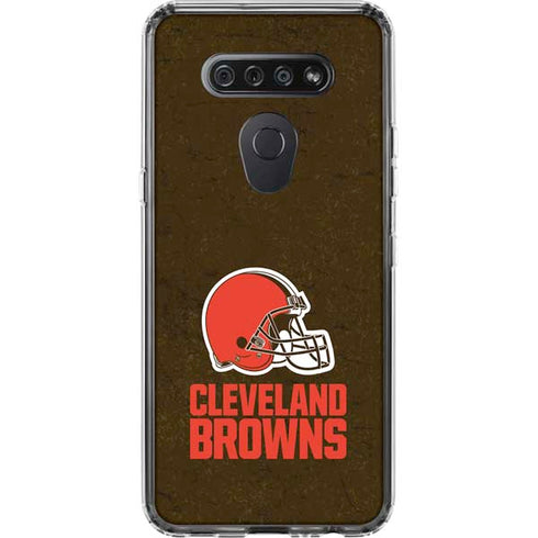 NFL Cleveland Browns Distressed LG K51/Q51 Clear Case