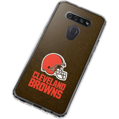 NFL Cleveland Browns Distressed LG K51/Q51 Clear Case