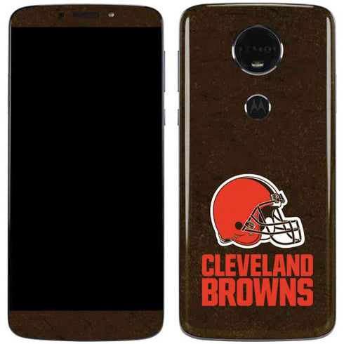 NFL Cleveland Browns Distressed Moto E5 Plus Skin
