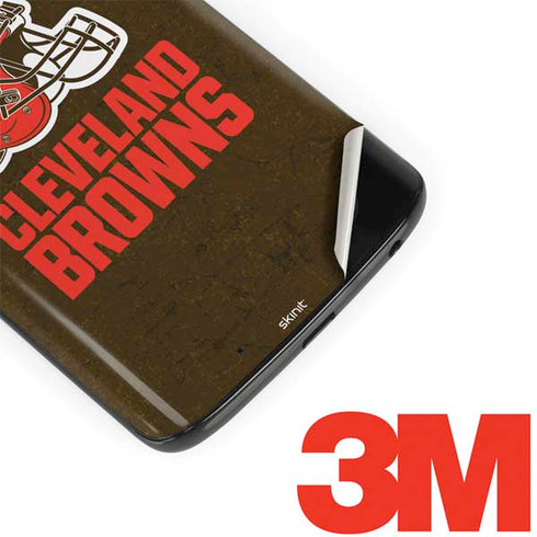 NFL Cleveland Browns Distressed Moto G6 Skin