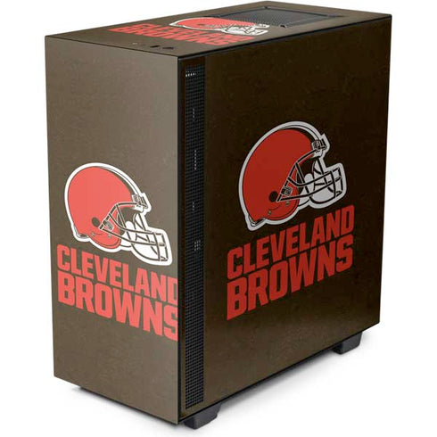 NFL Cleveland Browns Distressed NZXT H510 Compact ATX Mid-Tower Case Skin