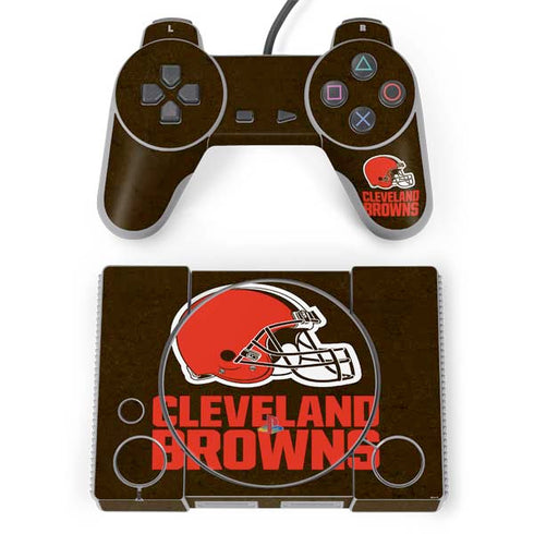 NFL Cleveland Browns Distressed PlayStation Classic Bundle Skin