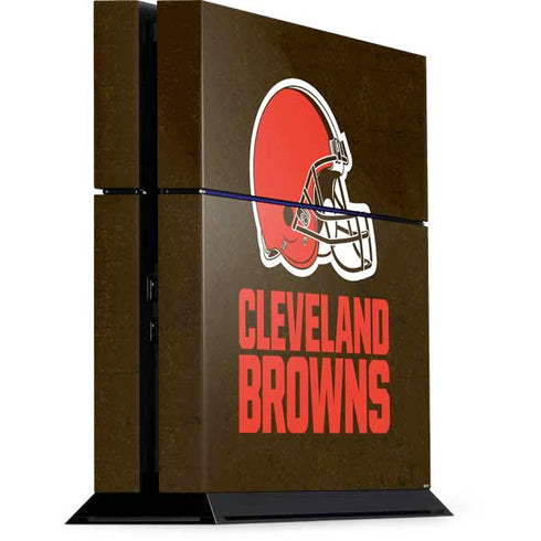 NFL Cleveland Browns Distressed PS4 Console Skin