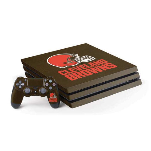 NFL Cleveland Browns Distressed PS4 Pro Bundle Skin