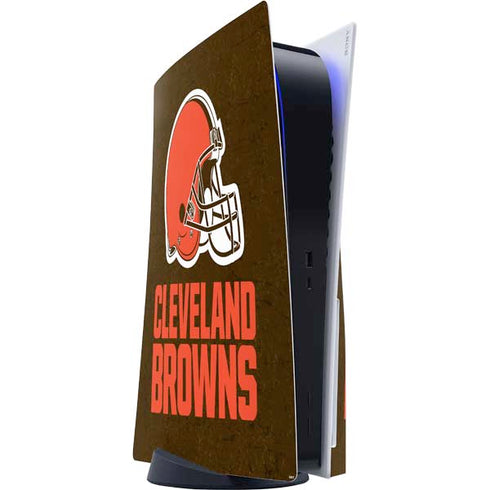 NFL Cleveland Browns Distressed PS5 Console Skin