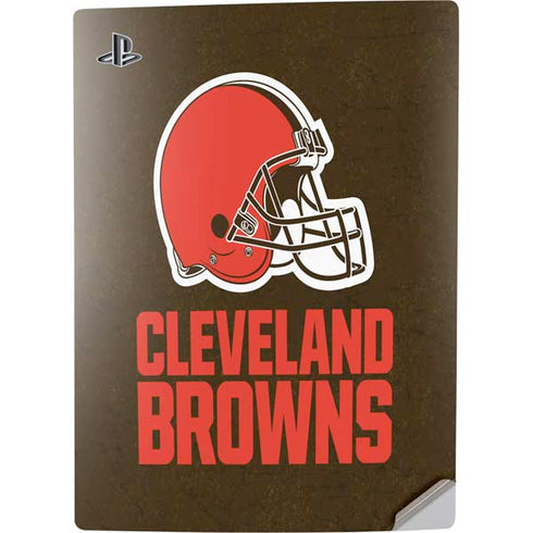 NFL Cleveland Browns Distressed PS5 Digital Edition Console Skin