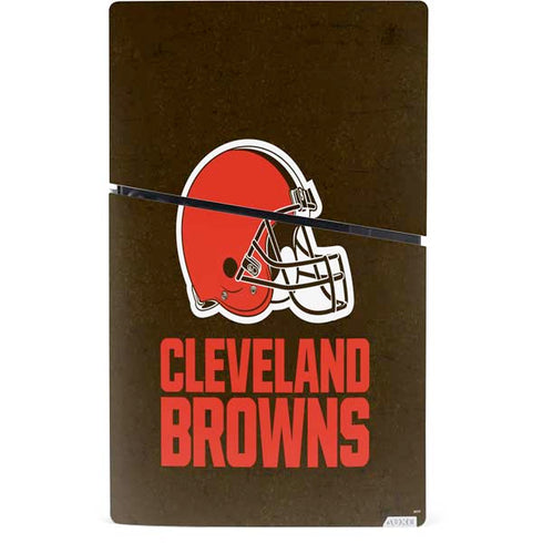 NFL Cleveland Browns Distressed PS5 Slim Digital Edition Bundle Skin