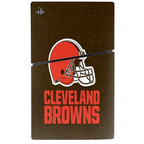 NFL Cleveland Browns Distressed PS5 Slim Digital Edition Console Skin