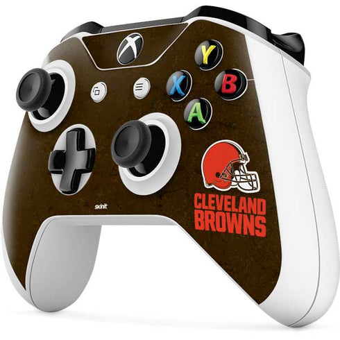 NFL Cleveland Browns Distressed Xbox One S All-Digital Edition Bundle Skin