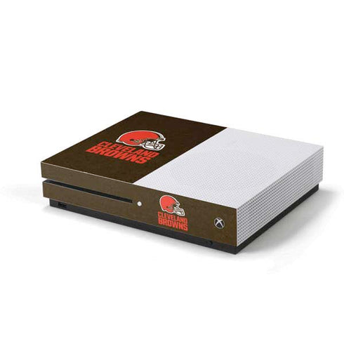 NFL Cleveland Browns Distressed Xbox One S Console Skin